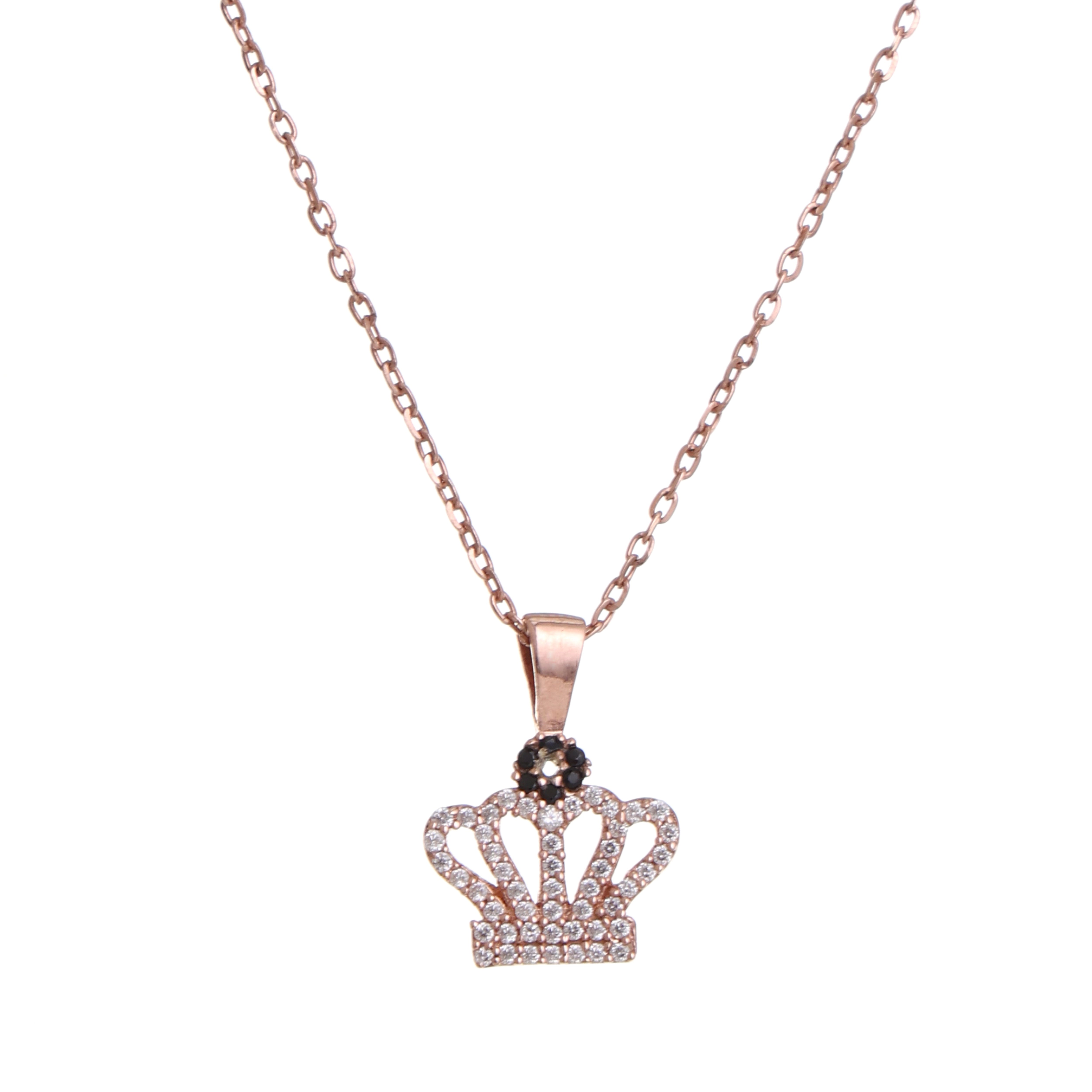 Crownette – Rose Gold Crown Pendant Necklace