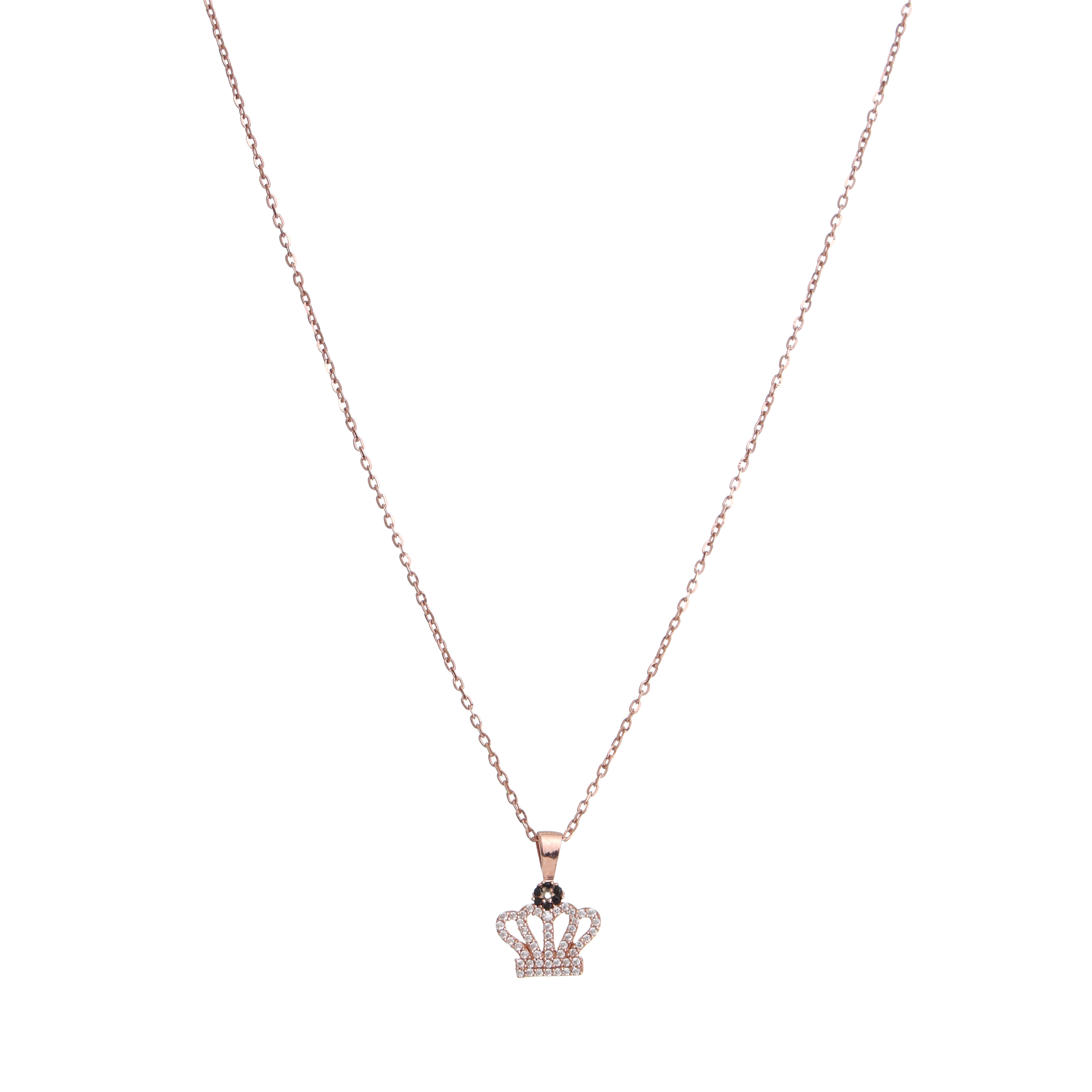 Crownette – Rose Gold Crown Pendant Necklace