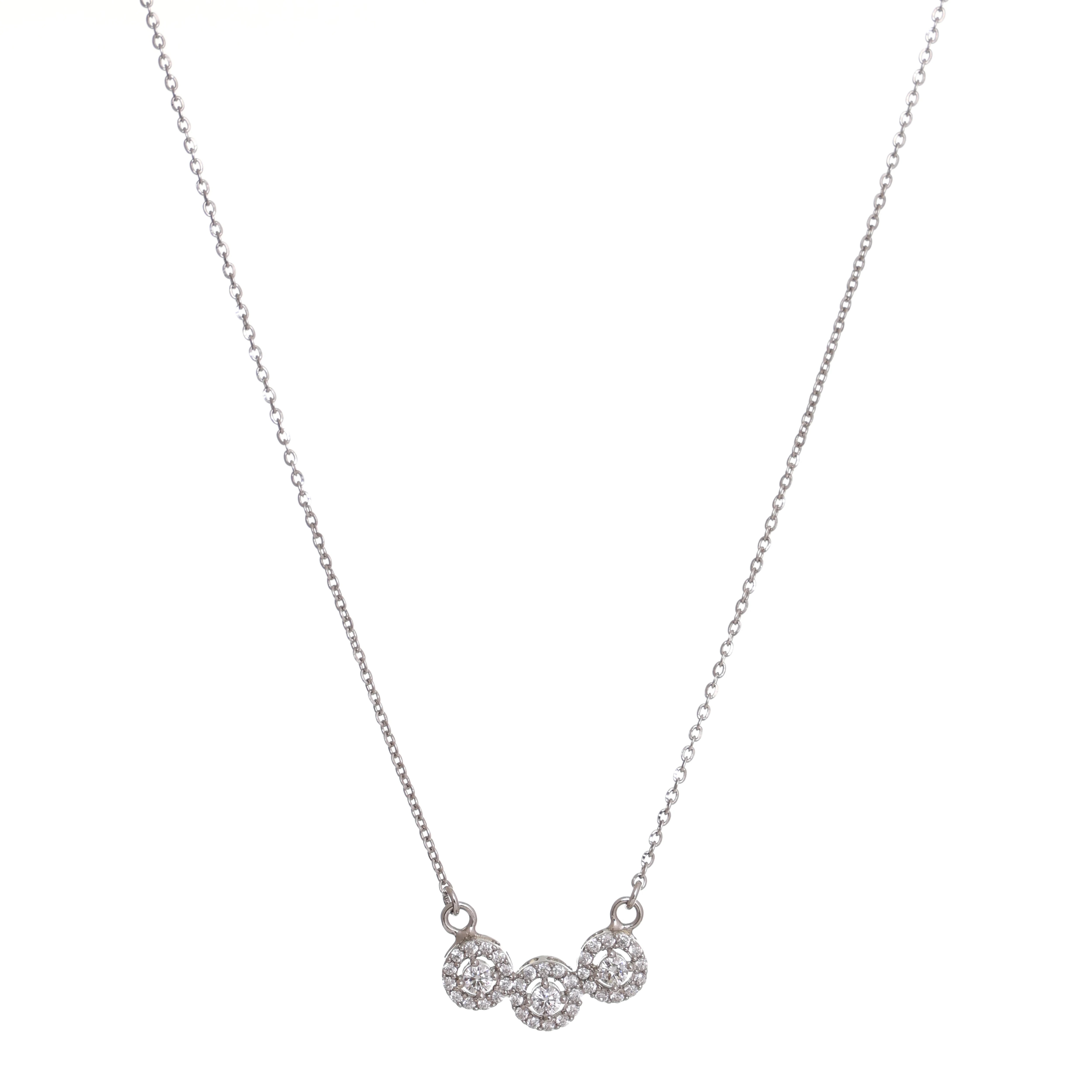 Triple Gleam – Dainty Triple-Crystal Pendant Necklace